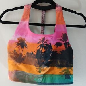 VSX Victorias Secret Show Off Vibrant Palm Sports Bra Size Large NWT